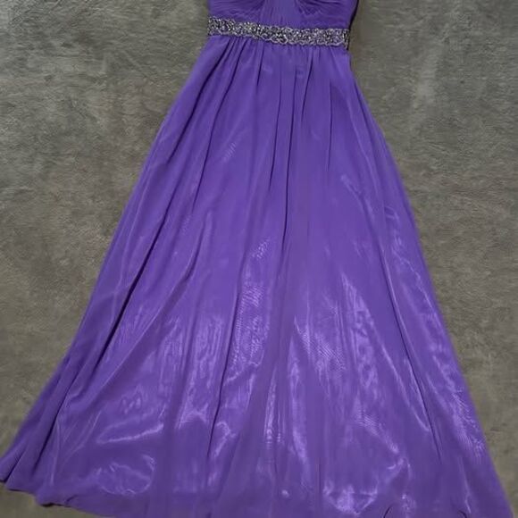 Bee Darlin Beautiful Strapless Purple Formal Prom/ Bridesmaid Dress - Picture 1 of 8